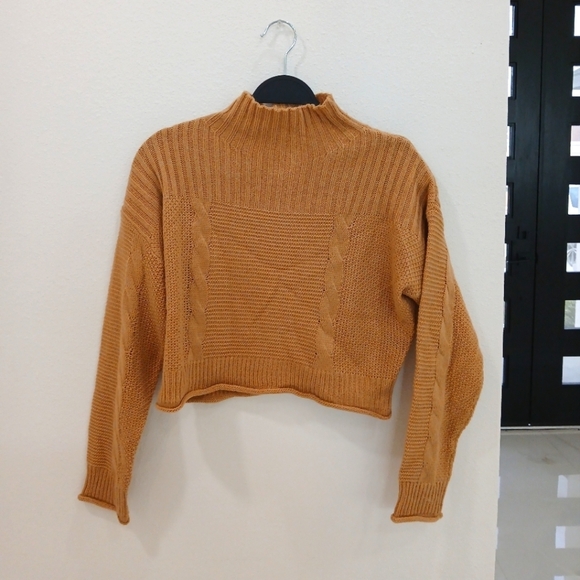 Cozy Tan Cable Knit Sweater - Picture 1 of 4
